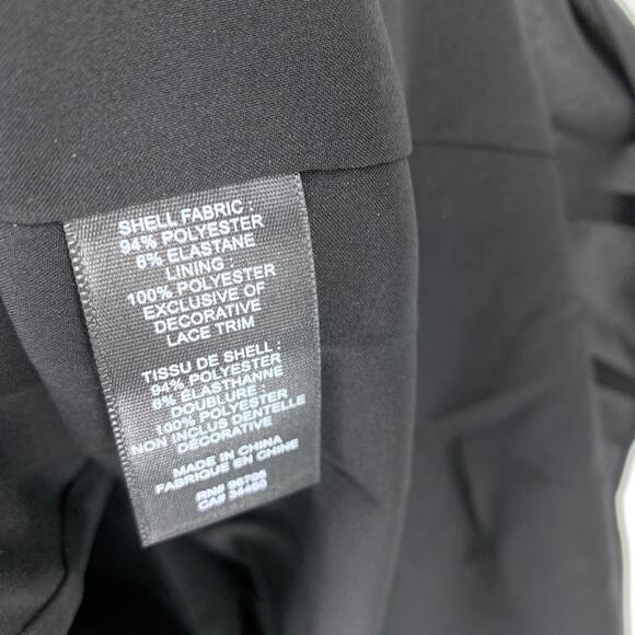 Rebecca Taylor Womens Sz 10 Dress Scalloped Edges Flounce Hem Black Sleeveless - Picture 8 of 8